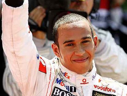 Lewis Hamilton, en Gran Bretaña.