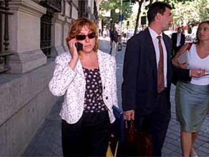Inmaculada Baltar, a la salida de la Audiencia Nacional tras prestar declaración.