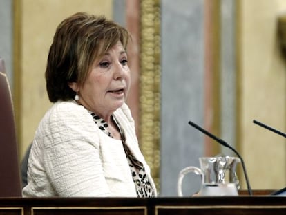 La vicepresidenta segunda del Congreso, Celia Villalobos, durante el pleno.