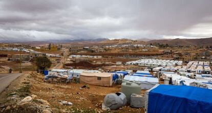 Un campo de refugiados sirio.