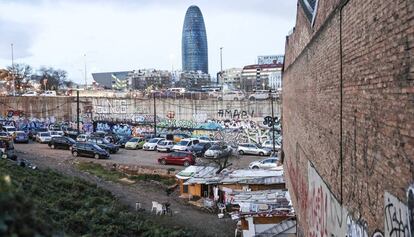 Un asentamiento irregular en el distrito de Sant Martí.