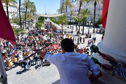 José María González, 'Kichi', tras ser investido como alcalde de Cádiz.