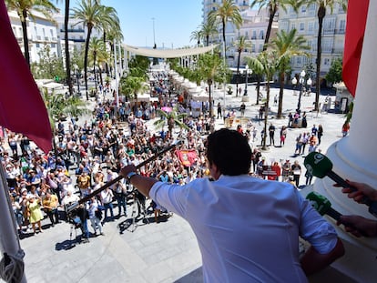 José María González, 'Kichi', tras ser investido como alcalde de Cádiz.