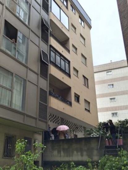 El edificio donde residía la mujer en Vigo.