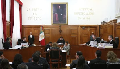 Sala da Suprema Corte mexicana.