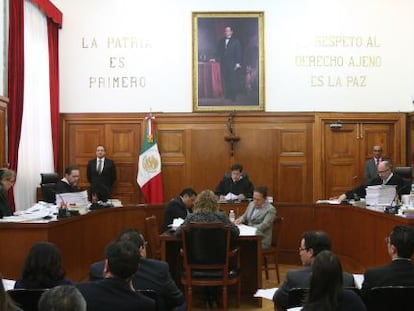 Sala da Suprema Corte mexicana.