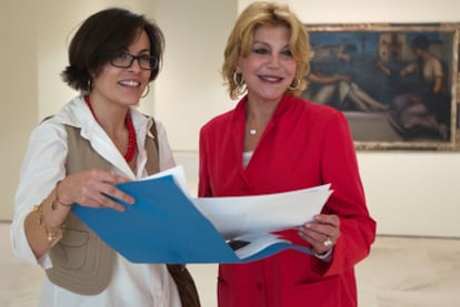 María López y la baronesa Thyssen, en una sala del Museo Thyssen de Málaga, cuando aún no habían estallado las desavenencias.