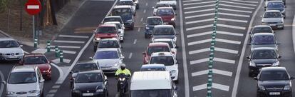 Atasco en el Día sin Coches del 22 de septiembre de 2009.
