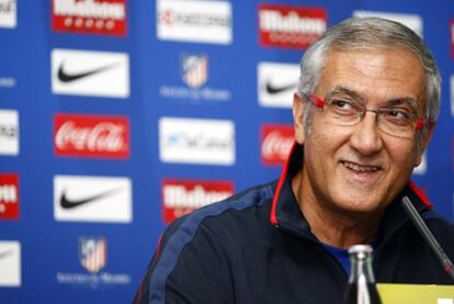 Gregorio Manzano, entrenador del Atlético, en rueda de prensa.