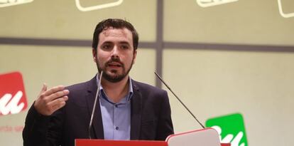 El dirigente de IU, Alberto Garzón.
