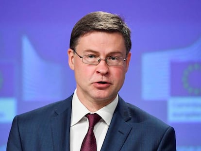 Valdis Dombrovskis,  responsable de Estabilidad Financiera, Servicios Financieros y Unión de los Mercados de Capitales