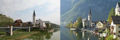 El calificado como pueblo más bonito del mundo, la villa austriaca de Hallstatt tiene su réplica desde 2012 en la provincia china de Boluo . |