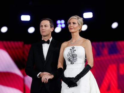 Jared Kushner e Ivanka Trump en el Baile Inaugural de la Libertad, este lunes en Washington.