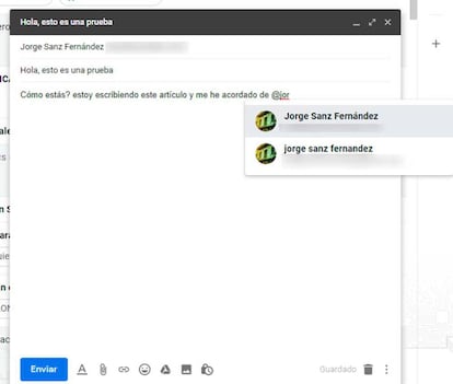 Así se puede acceder al correo de otra persona para mencionarla en el cuerpo de un mensaje