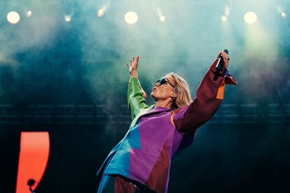 Róisín Murphy, durante su actuación de anoche en Caja Mijas.