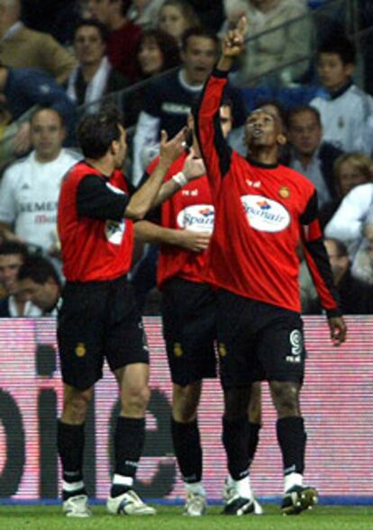 Eto&#39;o, tras marcar el sábado en el estadio Bernabéu.