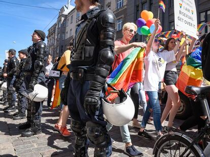 Celebración de la Baltic Gay Pride en Riga (Letonia), el pasado junio.