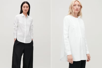El espíritu nórdico de Cos encaja a la perfección con el minimalismo de la tendencia. A la izquierda, un diseño clásico que no pasa de moda (49 euros). A la derecha, con cuello a la caja (69 euros).