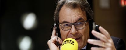 Acting regional premier Artur Mas during the Cadena SER interview.