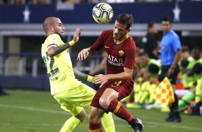 Aleix Vidal, en su último partido con el Barcelona ante la Roma.