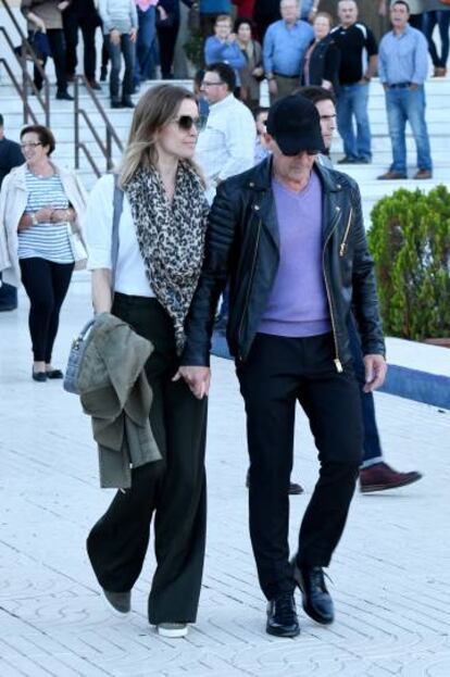 Antonio Banderas i Nicole Kimpel al tanatori de Màlaga el 4 de novembre.
