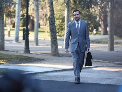 El ministro de Consumo, Alberto Garzón, a su llegada al primer Consejo de Ministros del pasado martes.