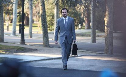 El ministro de Consumo, Alberto Garzón, a su llegada al primer Consejo de Ministros del pasado martes.