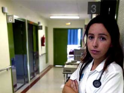 Ona Meroño, en el hospital Josep Trueta de Girona, donde trabaja.