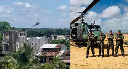 Un helicóptero del Ejército se desplomó en Quibdó, la capital del departamento de Chocó (Colombia).