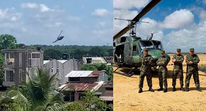 Un helicóptero del Ejército se desplomó en Quibdó, la capital del departamento de Chocó (Colombia). 