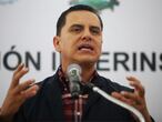 MEX3817, NAYARIT (MÉXICO), 06/06/2021.- Fotografía de archivo fechada el 17 de febrero de 2017 del exgobernador de Nayarit, Roberto Sandoval, durante una rueda de prensa en el estado de Nayarit (México). Las autoridades mexicanas detuvieron al exgobernador del occidental estado mexicano de Nayarit, Roberto Sandoval, acusado de corrupción y prófugo de la justicia, según informaron a Efe fuentes federales. EFE/ Ulises Ruiz Basurto/Archivo