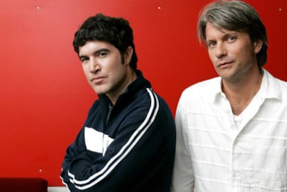 De izquierda a derecha, Tom Anderson y Christian DeWolfe, creadores de MySpace.