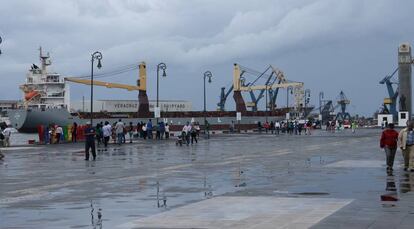 Vista del puerto de Veracruz.