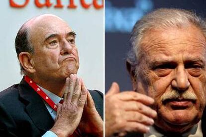 Los presidentes de Santander y La Caixa, Emilio Botín y Ricard Fornesa.