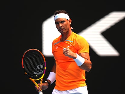 Nadal, durante un partido contra Draper en la última edición del Open de Australia, en enero.