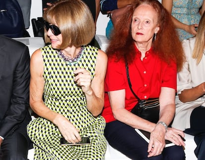 Anna Wintour, editora de ‘Vogue’, y Grace Coddingtonen el ‘front row’ de un desfile de la Semana de la Moda de Nueva York el pasado septiembre.