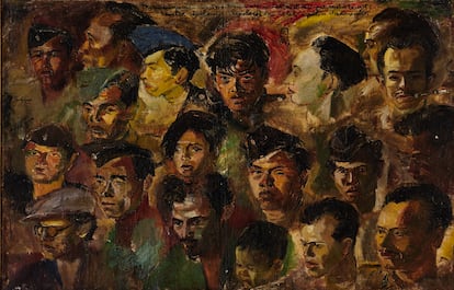'Amigos de la Revolución', Sudjojono, 1947.