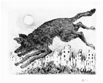 Ilustración de Günter Grass para 'Alabardas', de Saramago.