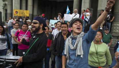 Protestas contra el presidente de Guatemala.