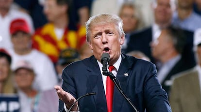 Donald Trump during a rally in Phoenix, Arizona.