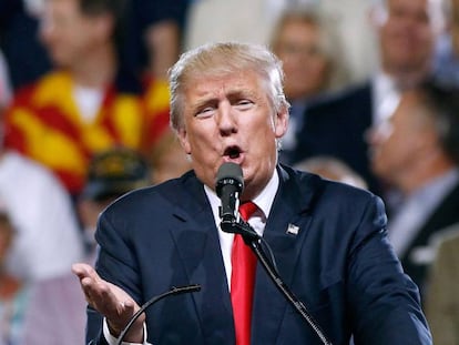 Donald Trump during a rally in Phoenix, Arizona.