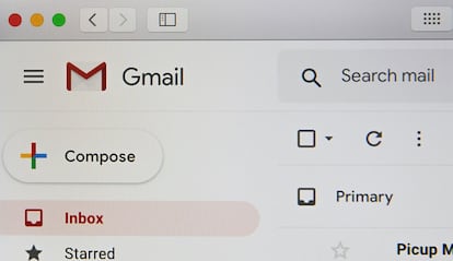 Interfaz de Gmail en un navegador