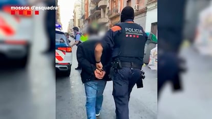 Uno de los detenidos por los Mossos d'Esquadra por su presunta implicación en el 'caso Squatter'.