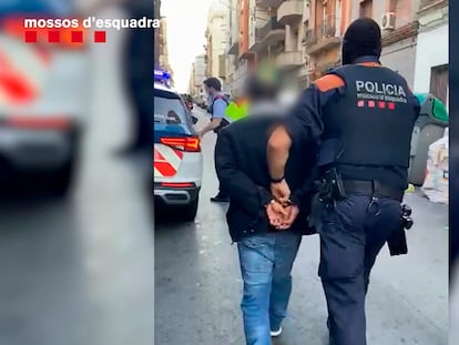 Uno de los detenidos por los Mossos d'Esquadra por su presunta implicación en el 'caso Squatter'.