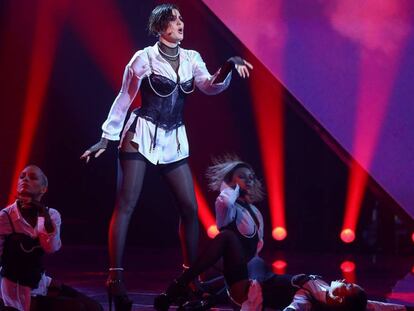 La cantante ucrania Maruv, en la actuación que le dio la victoria para representar a su país en Eurovisión, el 23 de febrero.