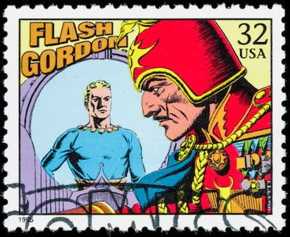 A stamp of Flash Gordon from 1995