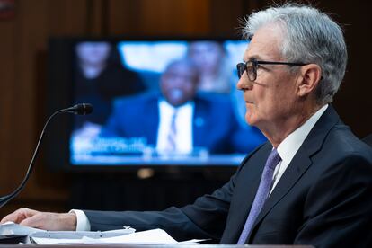 Jerome Powell, durante su comparecencia del martes.