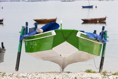 Embarcación tipo dorna en Isla de Arousa.