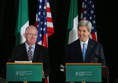 El secretario de Estado, John Kerry, este domingo en Tipperary (Irlanda).