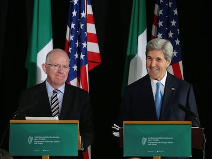 El secretario de Estado, John Kerry, este domingo en Tipperary (Irlanda).